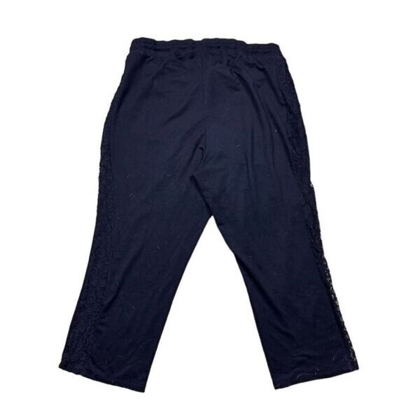 EUC Torrid Plus Size Women's Black Lace Trim Jogger Pants Black Size 3 - Picture 9 of 12